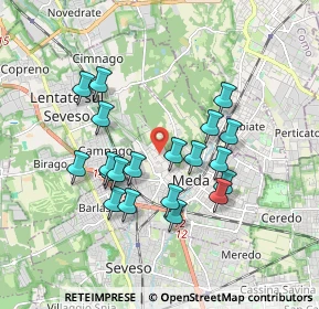 Mappa Via Manzoni, 20821 Meda MB, Italia (1.6185)