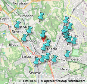 Mappa Via Manzoni, 20821 Meda MB, Italia (1.795)