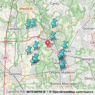 Mappa Via Mancini, 20823 Lentate sul Seveso MB, Italia (3.61867)