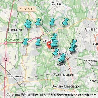 Mappa Via Mancini, 20823 Lentate sul Seveso MB, Italia (3.329)