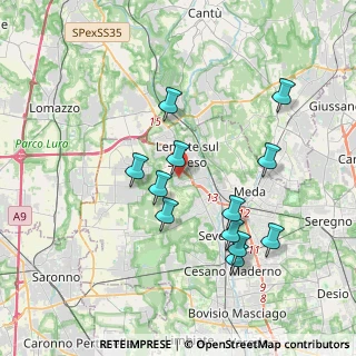 Mappa Via Mancini, 20823 Lentate sul Seveso MB, Italia (3.62417)