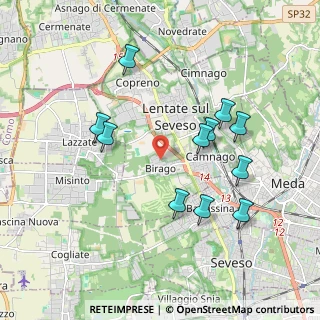 Mappa Via Mancini, 20823 Lentate sul Seveso MB, Italia (1.86364)