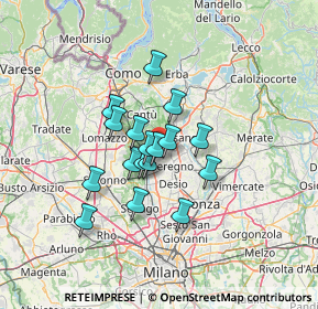 Mappa Via dell'Artigianato, 22060 Cabiate CO, Italia (9.52)