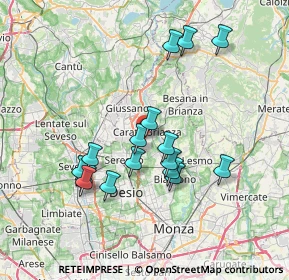 Mappa Via Ovidio, 20841 Carate Brianza MB, Italia (6.75063)