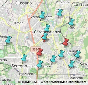 Mappa Via Ovidio, 20841 Carate Brianza MB, Italia (2.15643)