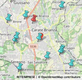 Mappa Via Ovidio, 20841 Carate Brianza MB, Italia (2.68769)