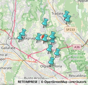 Mappa Piazza San Gaudenzio, 21054 Fagnano Olona VA, Italia (2.95333)