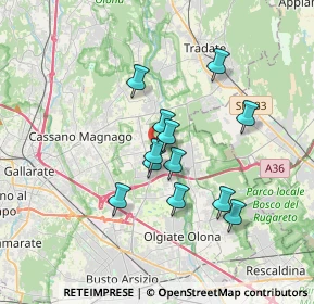 Mappa Piazza San Gaudenzio, 21054 Fagnano Olona VA, Italia (2.76667)