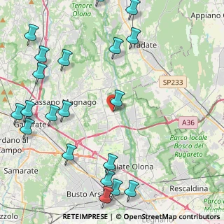 Mappa Via Antonio Rosmini, 21054 Fagnano Olona VA, Italia (5.901)