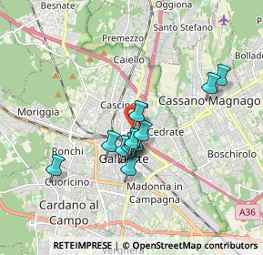 Mappa Via Raffaello Sanzio, 21013 Gallarate VA, Italia (1.36417)