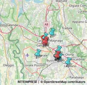 Mappa Via Raffaello Sanzio, 21013 Gallarate VA, Italia (5.81)