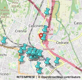 Mappa Via Raffaello Sanzio, 21013 Gallarate VA, Italia (1.0965)