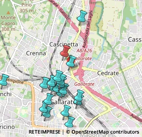 Mappa Via Raffaello Sanzio, 21013 Gallarate VA, Italia (1.0415)