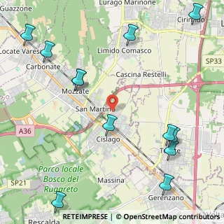 Mappa Via King Martin Luther, 21040 Cislago VA, Italia (2.8875)