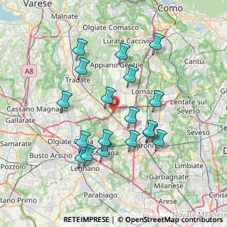 Mappa Via King Martin Luther, 21040 Cislago VA, Italia (7.03667)