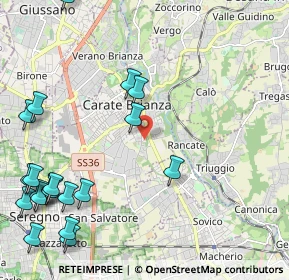 Mappa Via Andrea Mantegna, 20841 Carate Brianza MB, Italia (2.941)