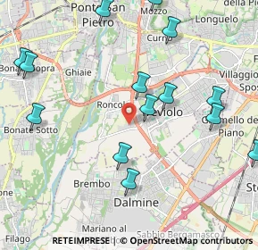 Mappa Via del Commercio, 24048 Treviolo BG, Italia (2.42214)