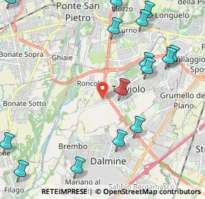 Mappa Via del Commercio, 24048 Treviolo BG, Italia (2.79333)