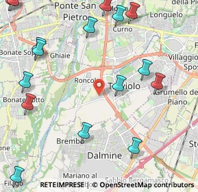 Mappa Via del Commercio, 24048 Treviolo BG, Italia (2.91438)