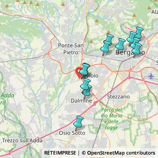 Mappa Via del Commercio, 24048 Treviolo BG, Italia (4.13667)