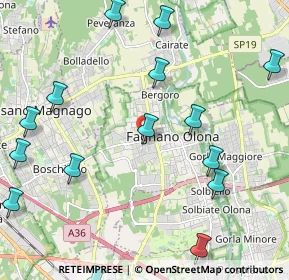 Mappa SP 22, 21054 Fagnano Olona VA (2.70933)