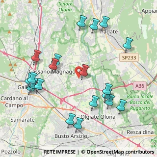 Mappa SP 22, 21054 Fagnano Olona VA (4.674)
