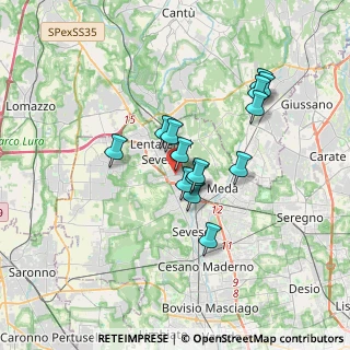 Mappa Via Vittorio Veneto, 20030 Lentate sul Seveso MB, Italia (2.77214)
