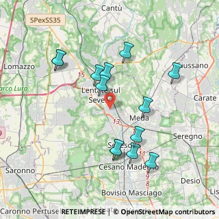 Mappa Via Vittorio Veneto, 20030 Lentate sul Seveso MB, Italia (3.80077)