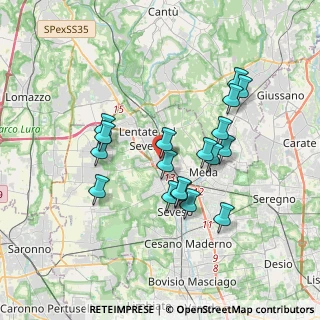 Mappa Via Vittorio Veneto, 20030 Lentate sul Seveso MB, Italia (3.21222)