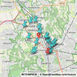 Mappa Via Vittorio Veneto, 20030 Lentate sul Seveso MB, Italia (1.5165)