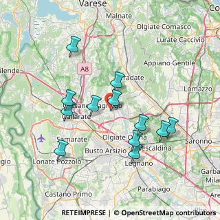 Mappa Via Dante Alighieri, 21054 Fagnano Olona VA, Italia (6.97667)