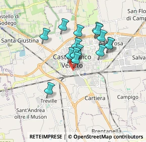 Mappa Via Rizzetti, 31050 Castelfranco Veneto TV, Italia (1.38813)