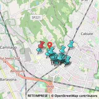 Mappa Via Fornaci, 20821 Meda MB, Italia (0.6645)