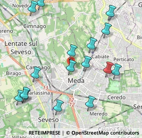 Mappa Via Fornaci, 20821 Meda MB, Italia (2.33813)