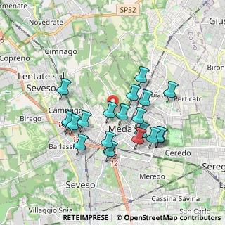 Mappa Via Fornaci, 20821 Meda MB, Italia (1.592)