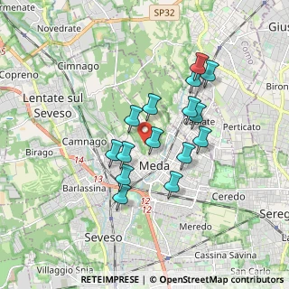 Mappa Via Fornaci, 20821 Meda MB, Italia (1.46133)