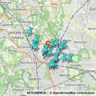 Mappa Via Fornaci, 20821 Meda MB, Italia (1.324)