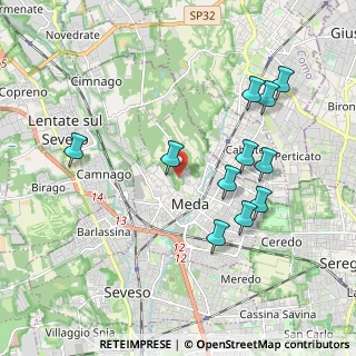 Mappa Via Fornaci, 20821 Meda MB, Italia (1.95818)