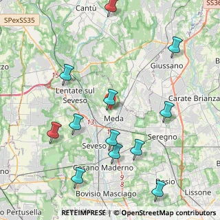 Mappa Via Fornaci, 20821 Meda MB, Italia (4.785)