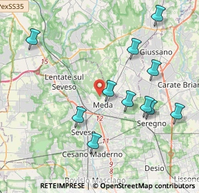 Mappa Via Fornaci, 20821 Meda MB, Italia (4.16909)