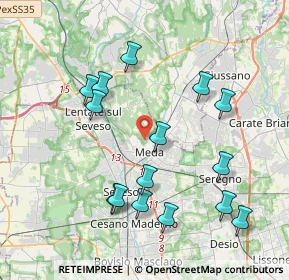 Mappa Via Fornaci, 20821 Meda MB, Italia (4.062)