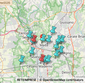 Mappa Via Fornaci, 20821 Meda MB, Italia (3.03188)