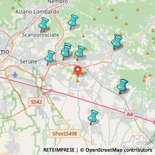 Mappa Via Passo del Gavia, 24060 Bagnatica BG, Italia (4.32455)