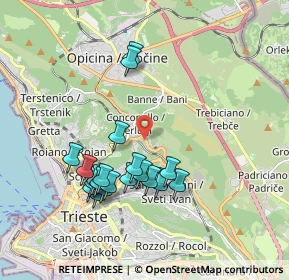 Mappa Strada Nuova per Opicina, 34127 Trieste TS, Italia (1.804)