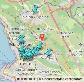 Mappa Strada Nuova per Opicina, 34127 Trieste TS, Italia (2.10556)