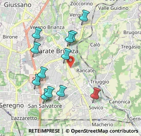 Mappa Via Tagliamento, 20841 Carate Brianza MB, Italia (1.905)