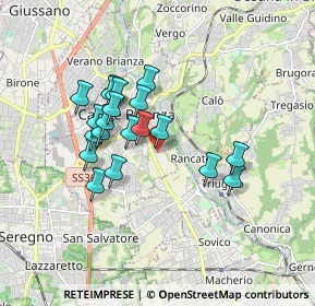Mappa Via Tagliamento, 20841 Carate Brianza MB, Italia (1.45)