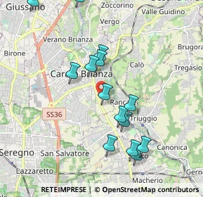 Mappa Via Tagliamento, 20841 Carate Brianza MB, Italia (1.92929)