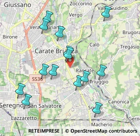 Mappa Via Tagliamento, 20841 Carate Brianza MB, Italia (1.975)