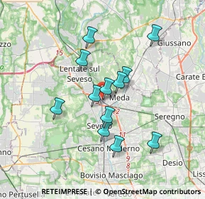 Mappa Via Canturina, 20036 Meda MB, Italia (2.93333)